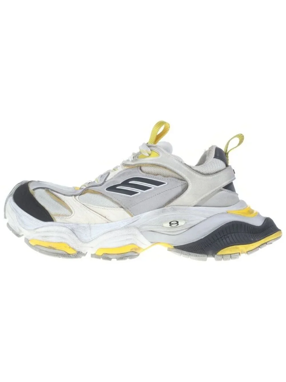 Balenciaga Cargo Sneaker Low Cut Sneakers Gray Yellow